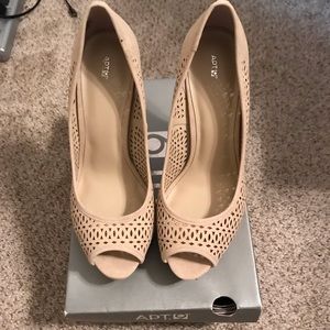 APT.9 Peep Toe High Heels, Worn Once.
